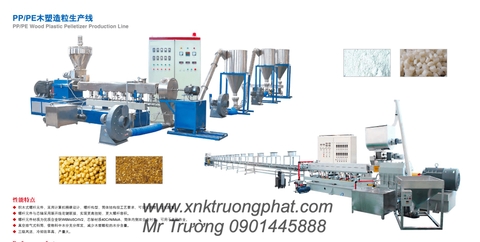 Máy tạo hạt nhựa gỗ PP PE