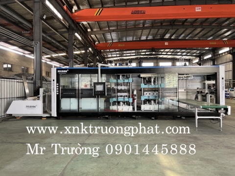 Máy hút định hình khay nhưạ 3 trạm full servo