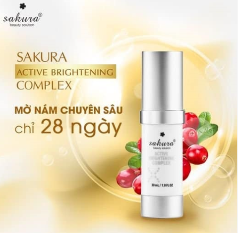 Enzym trị nám chuyên sâu Sakura Active Brightening Complex 30ml