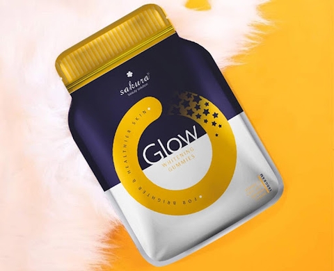 Kẹo dẻo trắng da SAKURA GLOW WHITENING GUMMIES  35 viên/ túi nhôm