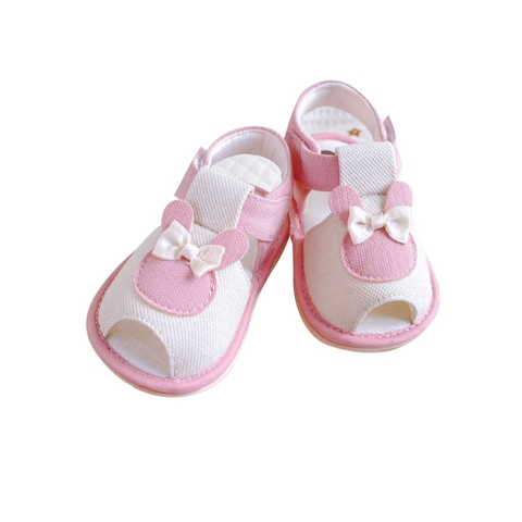 Dép tập đi đính nơ hồng Uala rogo