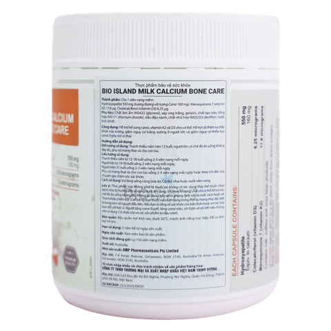 Viên uống canxi bio island Bone Care Úc 150 viên (12 tuổi+)