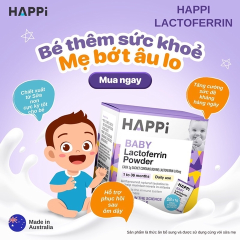 Bột dinh dưỡng Happi Baby LACTOFERRIN POWDER 28g (1-36 tháng)