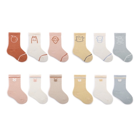 Set 3 đôi tất nỉ chống trượt Lovely
