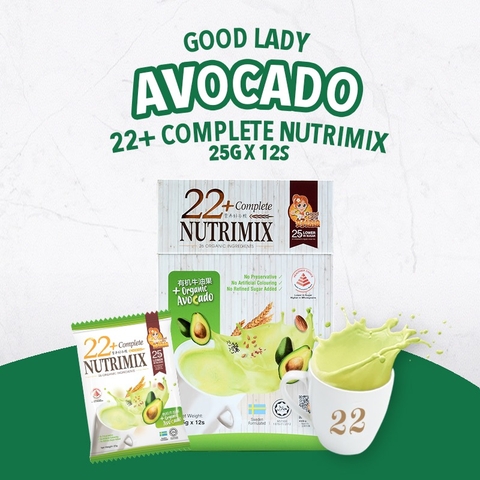 Ngũ cốc dinh dưỡng 22+ Complete Nutrimix - Organic Avocado (Bơ) 300g - Hộp giấy