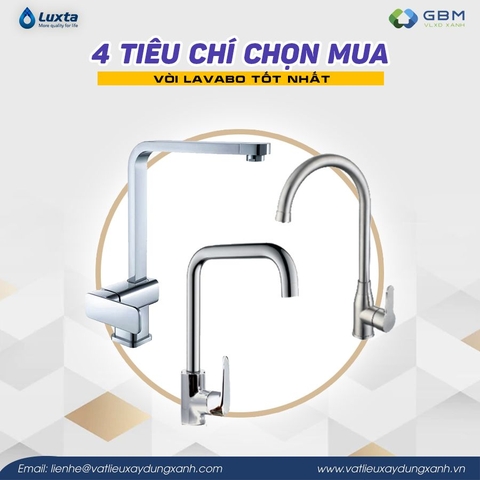 4 Tiêu chí chọn mua vòi lavabo tốt nhất