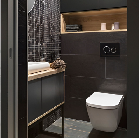 Bàn cầu treo tường Luxta- Một thiết kế nhỏ gọn phù hợp với mọi không gian phòng tắm.