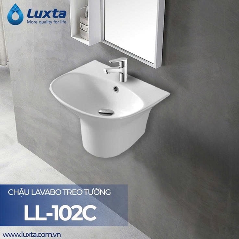 ✨ CHẬU LAVABO TREO TƯỜNG LUXTA LL102C – Tối Ưu Diện Tích, Tăng Tính Thẩm Mỹ ✨