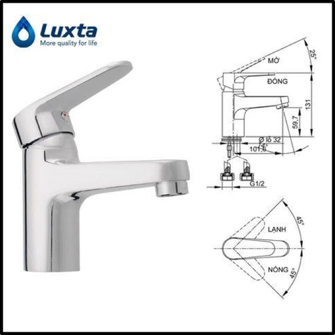 Vòi Chén Nóng Lạnh Luxta L3103M