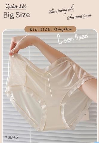 {100kg vừa} Quần lót chip BIGSIZE Quảng Châu cạp cao, lưng thun, tàng hình chống lộ viền - 18045 DA