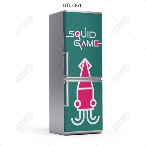 Decal Dán Tủ Lạnh Squid Game Con Mực Hot Trend