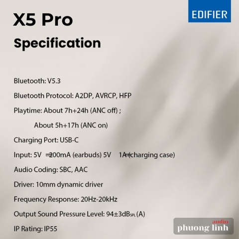 EDIFIER X5 PRO Tai nghe bluetooth