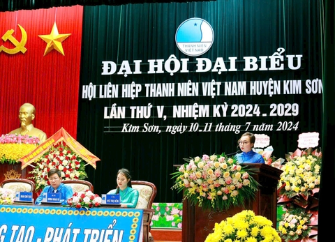 Đại hội Đại biểu Hội Liên hiệp thanh niên Việt Nam huyện Kim Sơn lần thứ 5, nhiệm kỳ 2024-2029