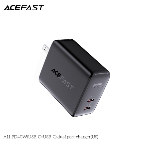 Sạc ACEFAST PD3.0 40W 2 cổng USB-C (US) - A11