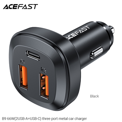 Sạc ô tô ACEFAST 66W 3 cổng 2xUSB-A + USB-C - B9