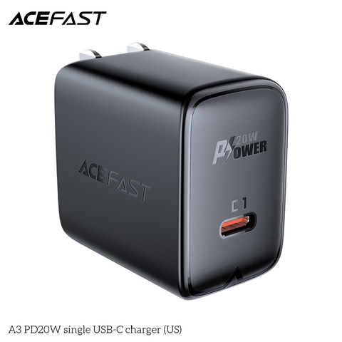 Sạc ACEFAST PD3.0 20W 1 cổng USB-C (US) - A3