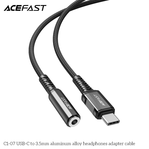 Cáp chuyển âm thanh ACEFAST USB-C to 3.5mm (0.18m) - C1-07