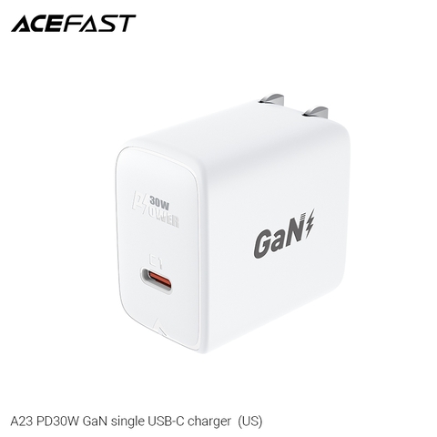 Sạc ACEFAST GaN PD3.0 30W 1 cổng USB-C (US) - A23