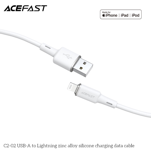 Cáp ACEFAST USB-A to Lightning MFI (1.2m) - C2-02