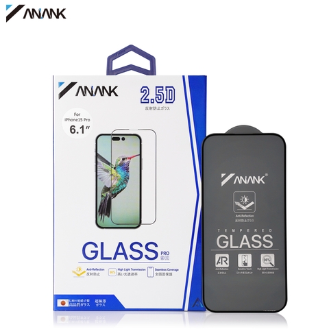 Kính cường lực ANANK AR chống chóa, có viền đen cho iPhone 15 series