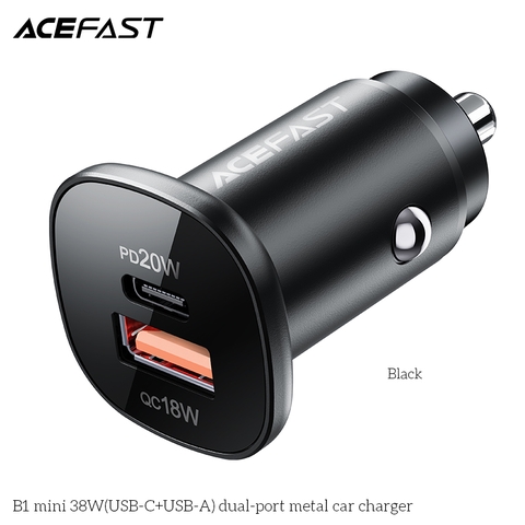 Sạc ô tô ACEFAST 38W 2 cổng USB-C + USB-A - B1