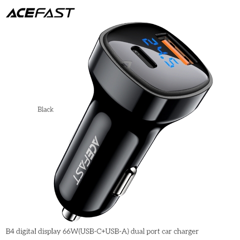 Sạc ô tô ACEFAST 66W 2 cổng USB-C + USB-A - B4