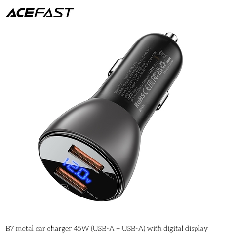 Sạc ô tô ACEFAST 45W 2 cổng USB-A - B7