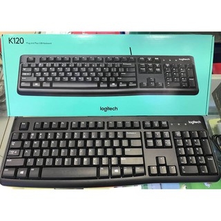 Bàn Phím Logitech K120 - Thiết Kế Chống Tràn, Bền Bỉ Và Kết Nối Nhanh Qua Cổng USB