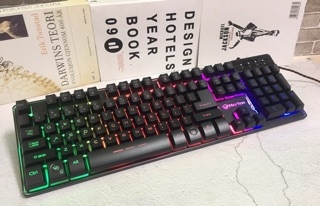 Bàn Phím Bán Cơ Meetion K9300 Gaming Tích Hợp USB Mạ Vàng LED