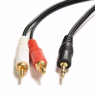 Dây Loa 1 Đầu 3.5 Ra 2 AV Dài 1.5m (Đen)