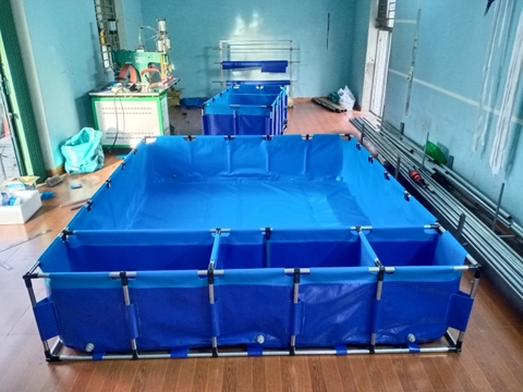 Bể bạt nuôi cá koi 3 ngăn lọc dài 3m