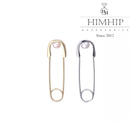 Trâm, Ghim Cài Áo Kim Băng Đính Ngọc Thanh Lịch 1*4.5cm