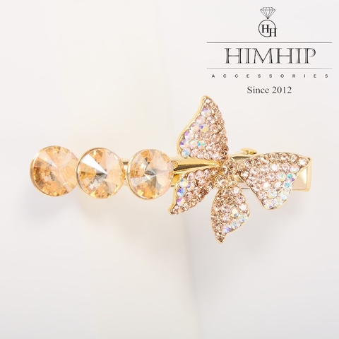 Kẹp Mái Hình Nơ Đính Đá Đáng Yêu 0.7*4.7cm