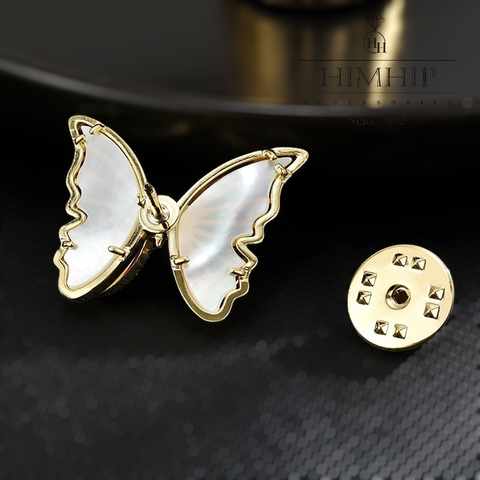 Pin Cài Cúc Hình Bướm Đính Đá Đáng Yêu 2*2.7cm