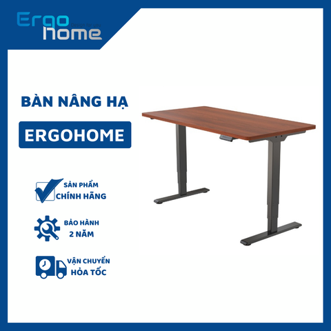 Bàn Làm Việc Nâng Hạ ERGOHOME – UPGen E5 (Premium - 3 Stages) - Mặt bàn gỗ 1M4 / 1M6