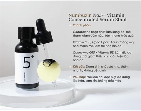 Tinh Chất Dưỡng Trắng Numbuzin No.5 Vitamin 30ml