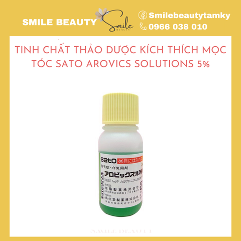 Tinh Chất Thảo Dược Kích Thích Mọc Tóc Sato Arovics Solutions 5% 30ml