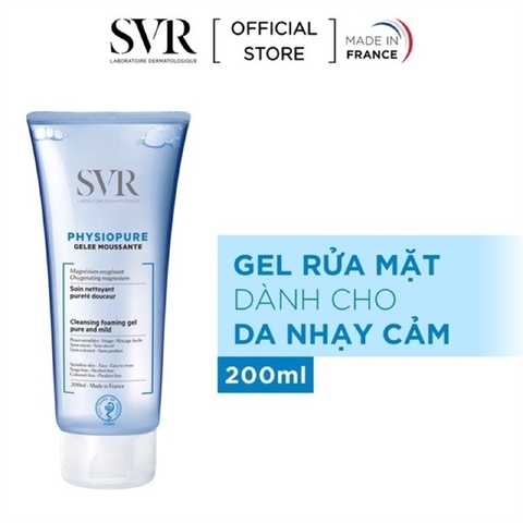 Sữa Rửa Mặt SVR Physiopure Gelee Moussante Gel Xanh Dương Da Nhạy Cảm 200ml