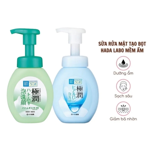 Sữa rửa mặt tạo bọt Hada Labo vòi Nhật Bản 160ml