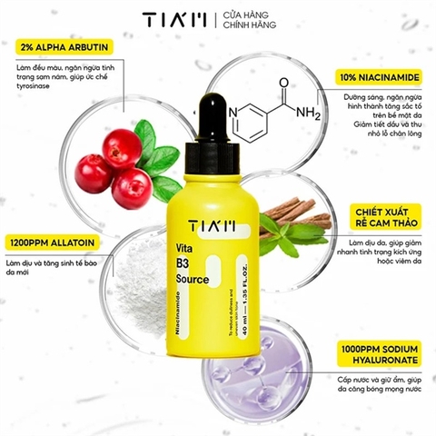 Serum dưỡng trắng phục hồi da Tiam Vita B3 Source 40ml