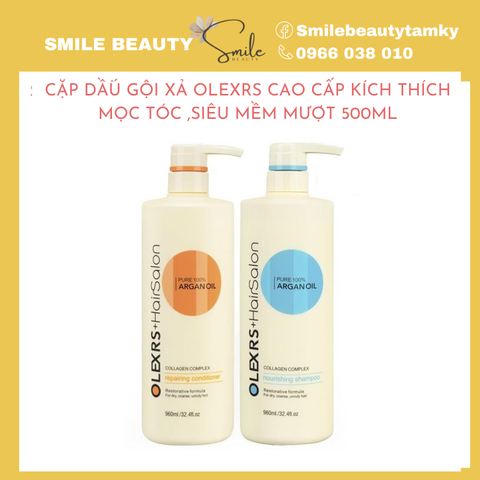 Cặp Dầu gội Xả Olexrs Cao Cấp Kích Thích Mọc Tóc ,Siêu Mềm Mượt 500ml