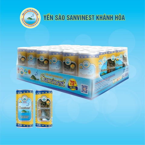Khay 30 lon 190ml, 7.5% Yến sào. Nước Yến sào Khánh Hòa Sanvinest. S121-K30