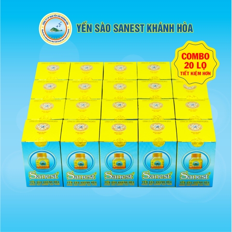 [Combo 20 lọ] Nước yến sào Khánh Hòa Sanest dành cho người cao tuổi 70 ml - 095