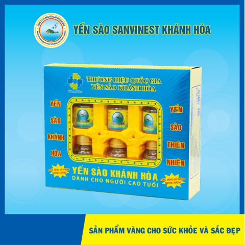 Nước Yến sào Sanvinest Khánh Hòa không đường dành cho người cao tuổi 70 ml, Hộp 6 lọ - 206H6