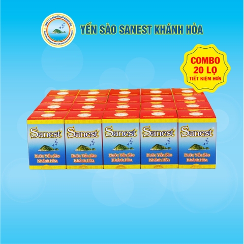 [Combo 20 lọ] Nước Yến sào Khánh Hòa Sanest Không đường lọ 70ml - 029