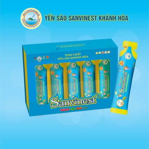 Tinh chất Yến sào Khánh Hòa Sanvinest cho trẻ em túi 25ml, HỘP QUÀ TẶNG 20 TÚI sang trọng, tiện lợi, dễ sử dụng.