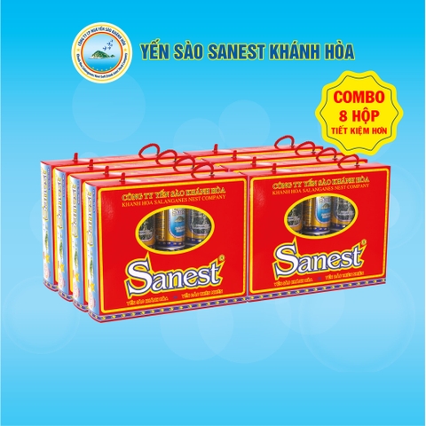 [Combo 8 hộp] Nước yến sào Khánh Hòa Sanest Hộp 10 Lon 190ML - 001H10