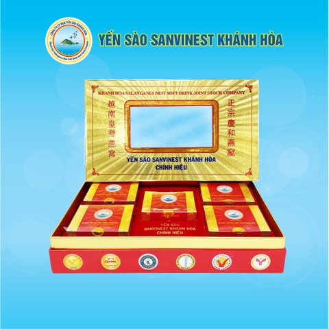 Yến sào Khánh Hòa tinh chế Hộp quà tặng (05 hộp 05g) chính hiệu Sanvinest - Q505
