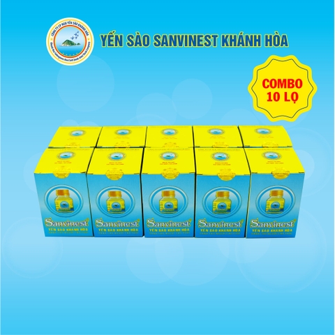 [Combo 10 lọ] Nước yến sào Sanvinest Khánh Hòa không đường dành cho người cao tuổi 70 ml - 206