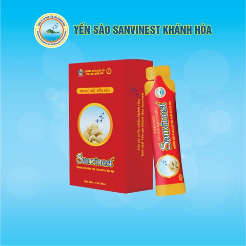 Tinh chất Yến sào Khánh Hòa Sanvinest túi 20ml, QUÀ TẶNG 30 TÚI, tiện lợi khi sử dụng, hấp thu dưỡng chất nhanh chóng.